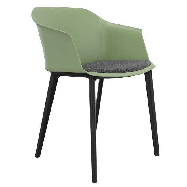 POLYTONE-C Besucher- und Konferenzstuhl, Farbe Avocadogrün