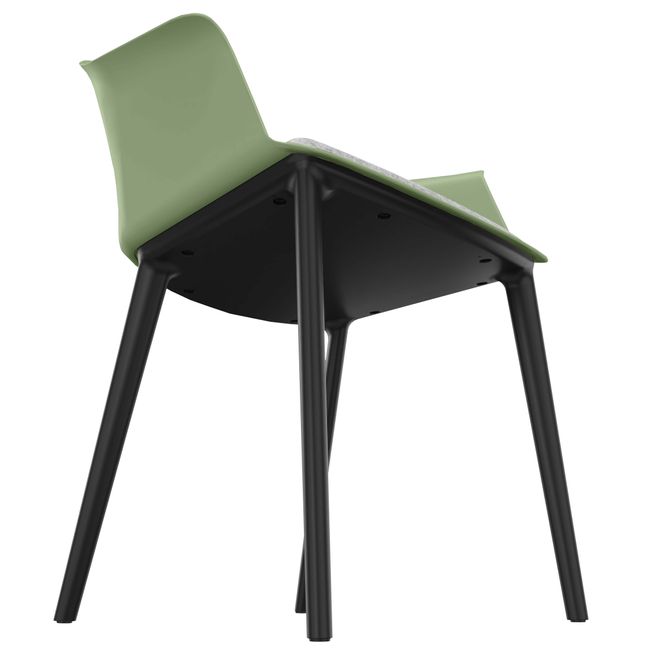 POLYTONE-C Besucher- und Konferenzstuhl, Farbe Avocadogrün