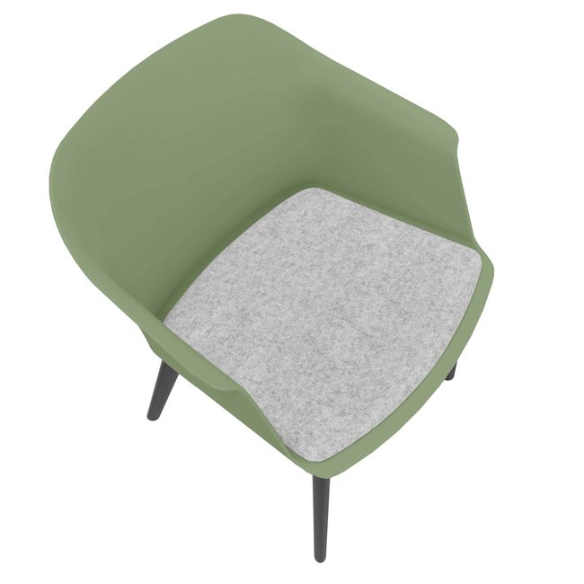 POLYTONE-C Besucher- und Konferenzstuhl, Farbe Avocadogrün