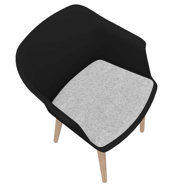 POLYTONE-C Besucher- und Konferenzstuhl | Massivholz-Gestell, Farbe Schwarz POLYTONE-C Besucher- und Konferenzstuhl | Massivholz-Gestell, Farbe Schwarz