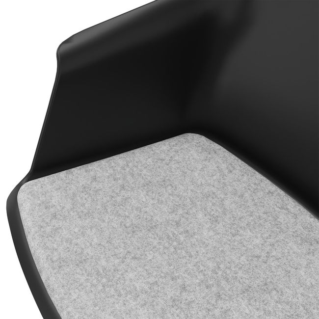 POLYTONE-C Besucher- und Konferenzstuhl | Massivholz-Gestell, Farbe Schwarz POLYTONE-C Besucher- und Konferenzstuhl | Massivholz-Gestell, Farbe Schwarz