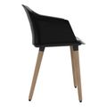 POLYTONE-C Besucher- und Konferenzstuhl | Massivholz-Gestell, Farbe Schwarz - 2 Thumbnail Image