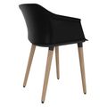 POLYTONE-C Besucher- und Konferenzstuhl | Massivholz-Gestell, Farbe Schwarz - 3 Thumbnail Image