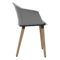 POLYTONE-C Besucher- und Konferenzstuhl | Massivholz-Gestell, Farbe Grau - 2 Thumbnail Image
