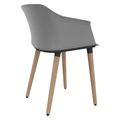 POLYTONE-C Besucher- und Konferenzstuhl | Massivholz-Gestell, Farbe Grau - 3 Thumbnail Image