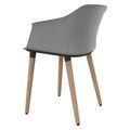 POLYTONE-C Besucher- und Konferenzstuhl | Massivholz-Gestell, Farbe Grau - 4 Thumbnail Image