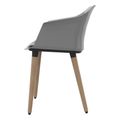 POLYTONE-C Besucher- und Konferenzstuhl | Massivholz-Gestell, Farbe Grau - 5 Thumbnail Image
