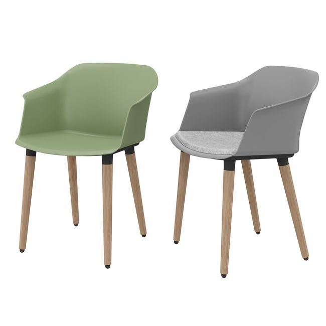 POLYTONE-C Besucher- und Konferenzstuhl | Massivholz-Gestell, Farbe Altrosa POLYTONE-C Besucher- und Konferenzstuhl | Massivholz-Gestell, Farbe Altrosa