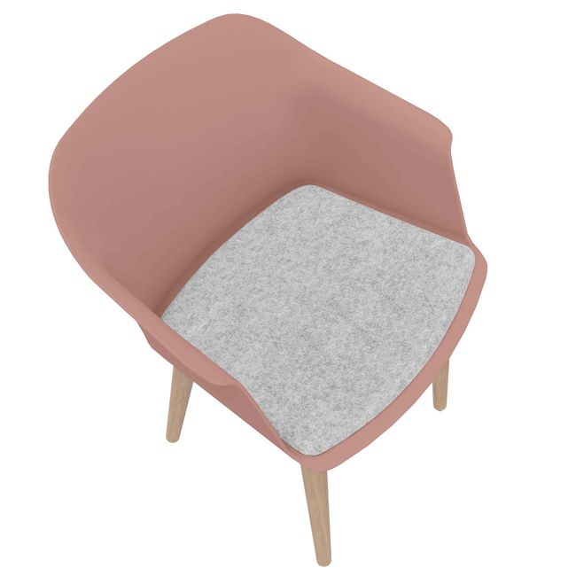 POLYTONE-C Besucher- und Konferenzstuhl | Massivholz-Gestell, Farbe Altrosa POLYTONE-C Besucher- und Konferenzstuhl | Massivholz-Gestell, Farbe Altrosa