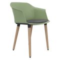 POLYTONE-C Visiteur et président de la conférence | Cadre en bois massif, couleur avocadrün - 2 Thumbnail Image