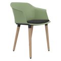 POLYTONE-C Visiteur et président de la conférence | Cadre en bois massif, couleur avocadrün - 5 Thumbnail Image