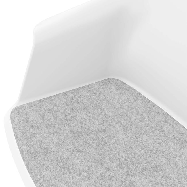 POLYTONE-C Besucher- und Konferenzstuhl rollbar | Pyramiden-Gestell, Farbe Weiß