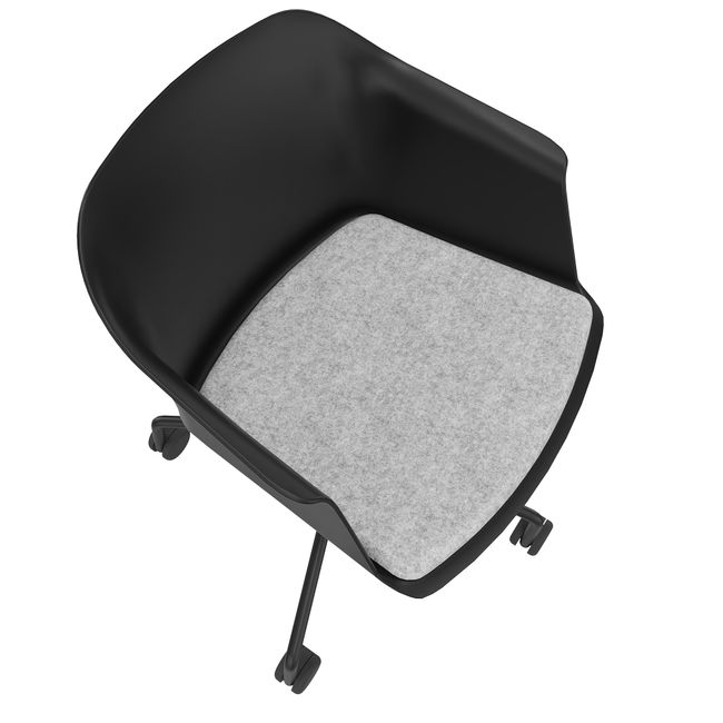 POLYTONE-C Besucher- und Konferenzstuhl rollbar | Pyramiden-Gestell, Farbe Schwarz POLYTONE-C Besucher- und Konferenzstuhl rollbar | Pyramiden-Gestell, Farbe Schwarz