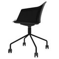 POLYTONE-C Besucher- und Konferenzstuhl rollbar | Pyramiden-Gestell, Farbe Schwarz - 5 Thumbnail Image