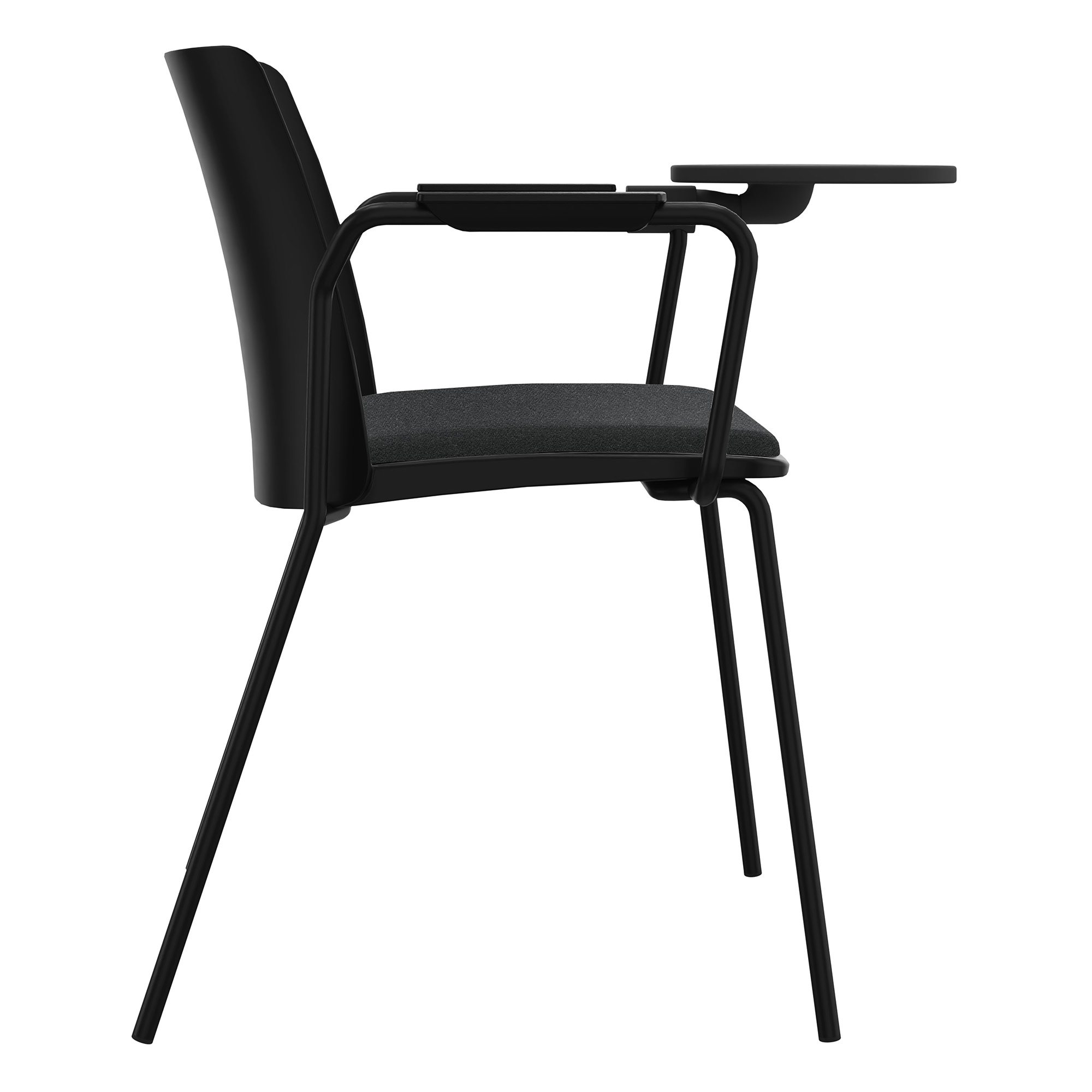 POLYTONE-L Visiteur et chaise de conférence avec table pliante, couleur noire - 3 Main Image