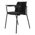 POLYTONE-L Visiteur et chaise de conférence avec table pliante, couleur noire - 5 Thumbnail Image