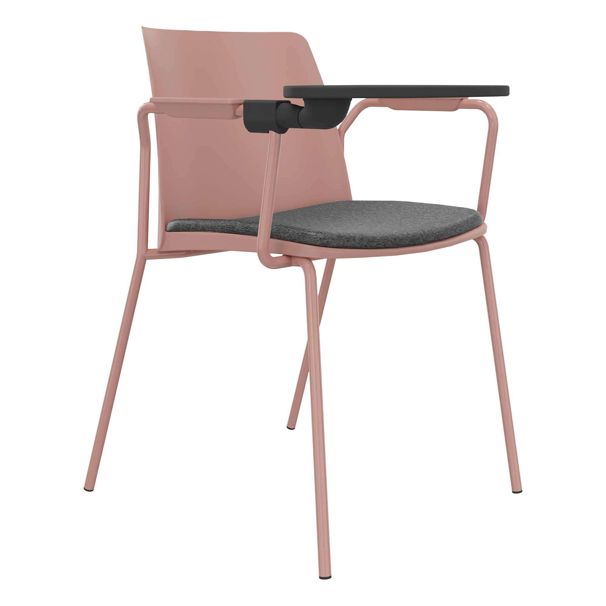 POLYTONE-L Visiteur et chaise de conférence avec table pliante, couleur altrosa - 2 Main Image
