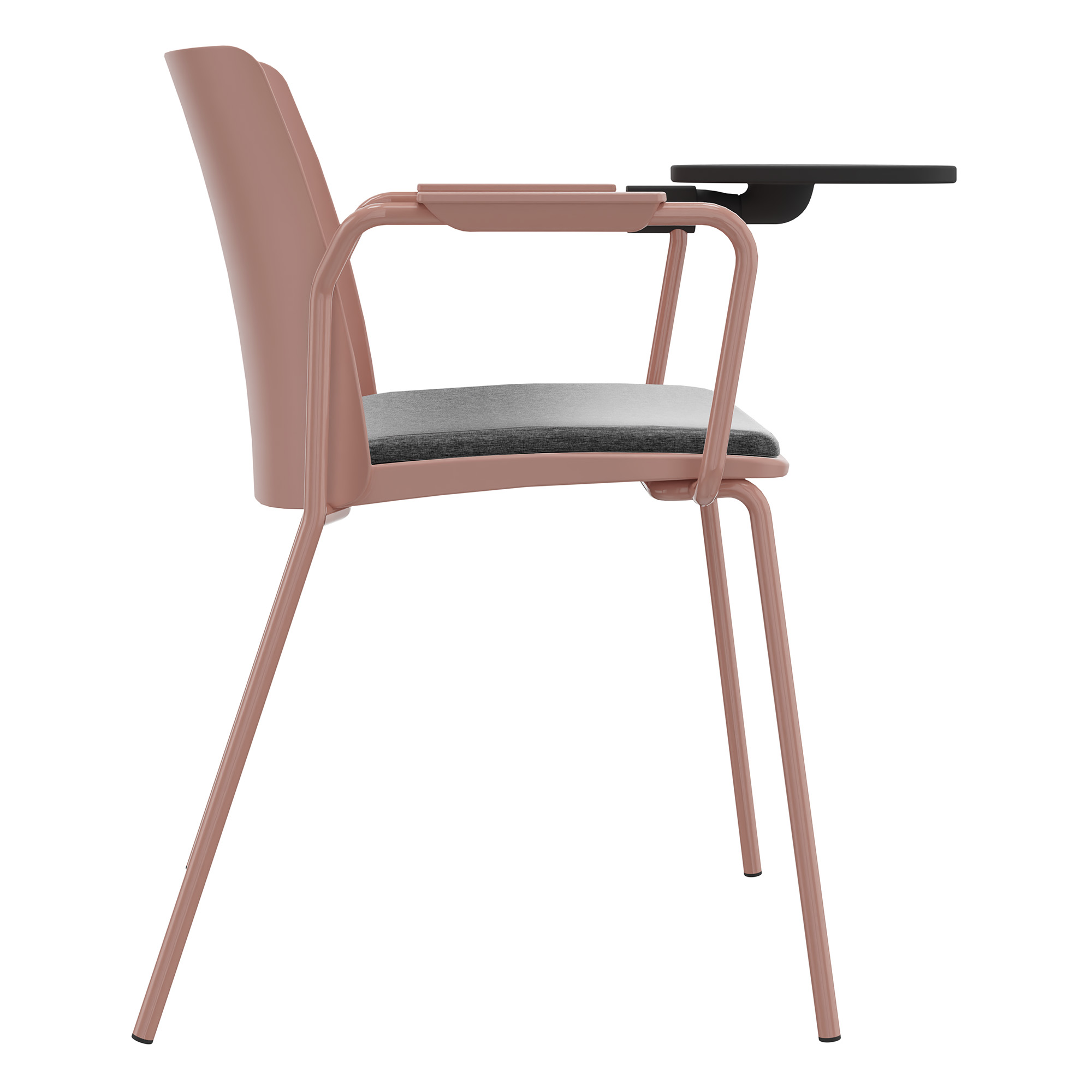 POLYTONE-L Visiteur et chaise de conférence avec table pliante, couleur altrosa - 3 Main Image