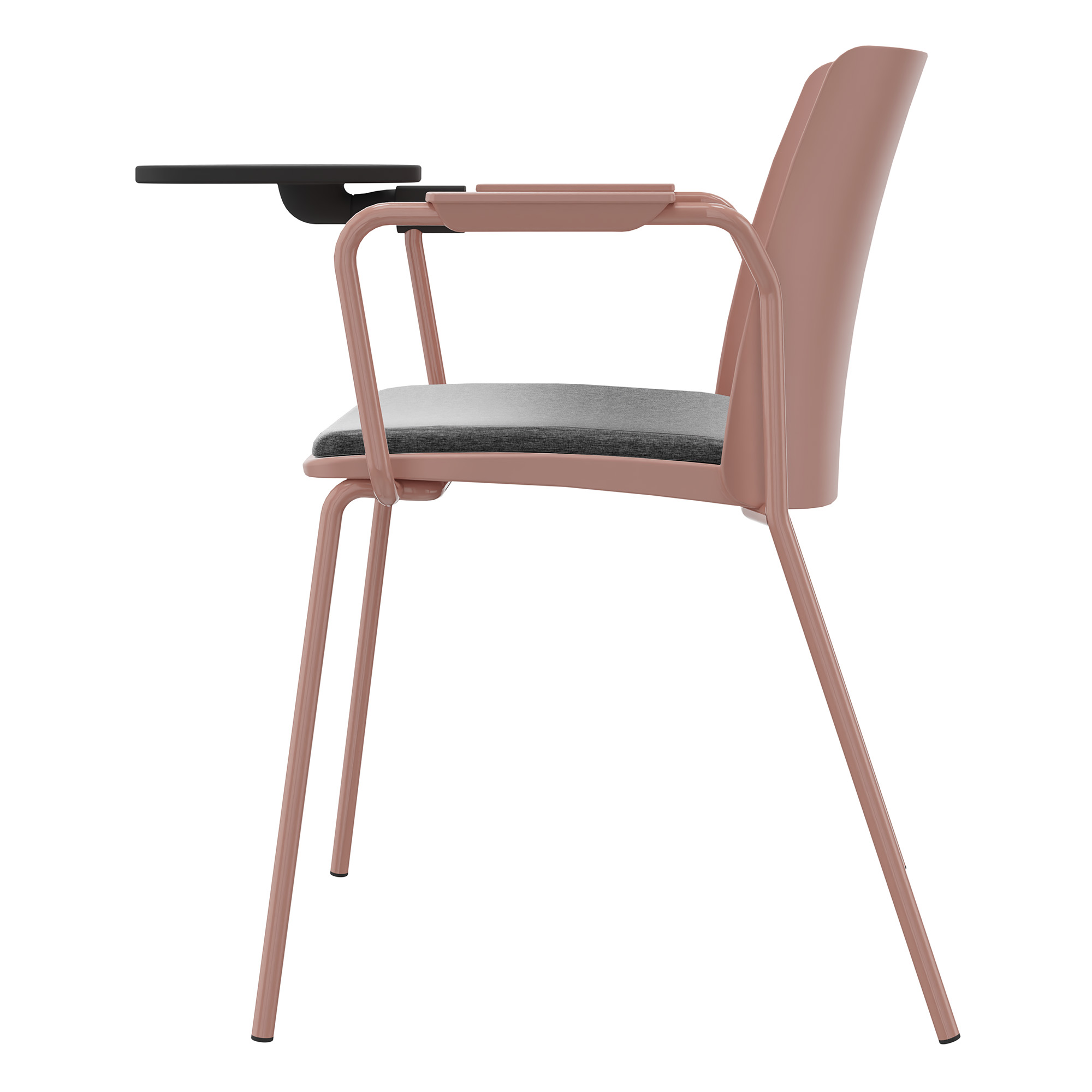 POLYTONE-L Visiteur et chaise de conférence avec table pliante, couleur altrosa - 4 Main Image