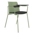 POLYTONE-L Besucher- und Konferenzstuhl mit Klapptisch, Farbe Avocadogrün POLYTONE-L Besucher- und Konferenzstuhl mit Klapptisch, Farbe Avocadogrün