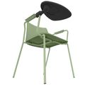 POLYTONE-L visitor and conference chair with folding table, color avocadrün - 6 Thumbnail Image