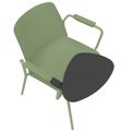 POLYTONE-L visitor and conference chair with folding table, color avocadrün - 8 Thumbnail Image