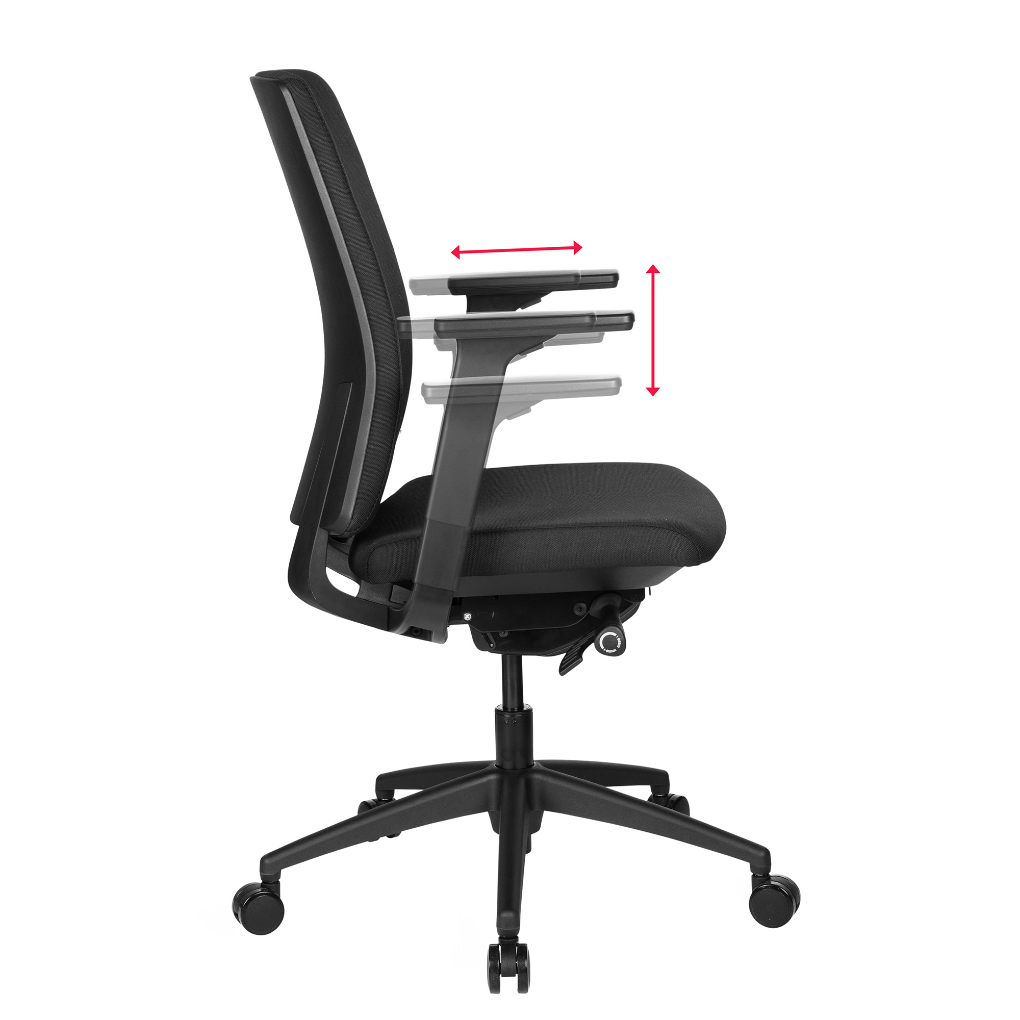 VIX B Sedia oscillante per ufficio | Pad full | Braccioli 3d | Nero - 19 Main Image