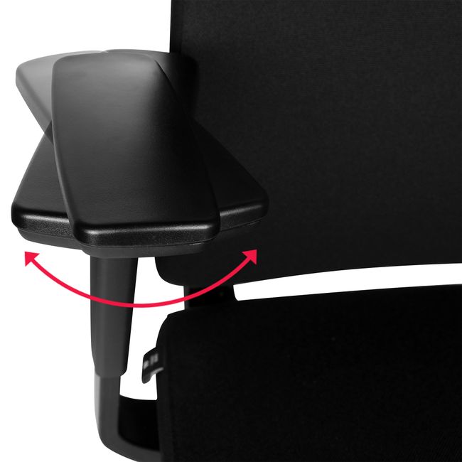 VIX B Bürodrehstuhl | Vollpolster | 3D-Armlehnen | Schwarz