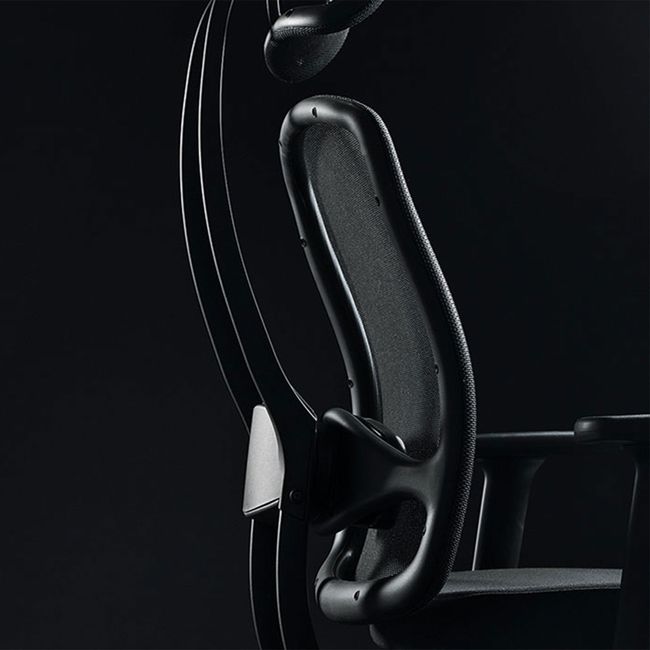 Wagner - AluMedic Black Edition Bürodrehstuhl | Kopfstütze, Schwarz