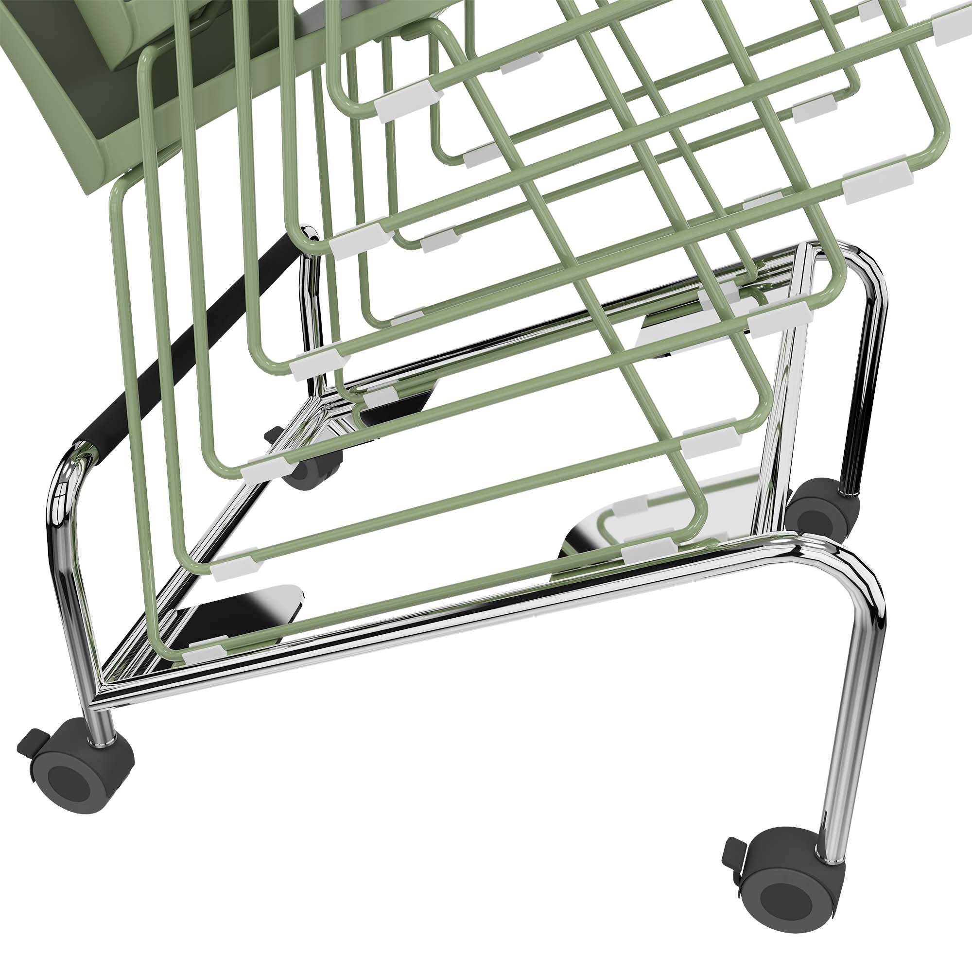 Transport trolley for sled and four-legged chairs | Chrome - 4 Main Image