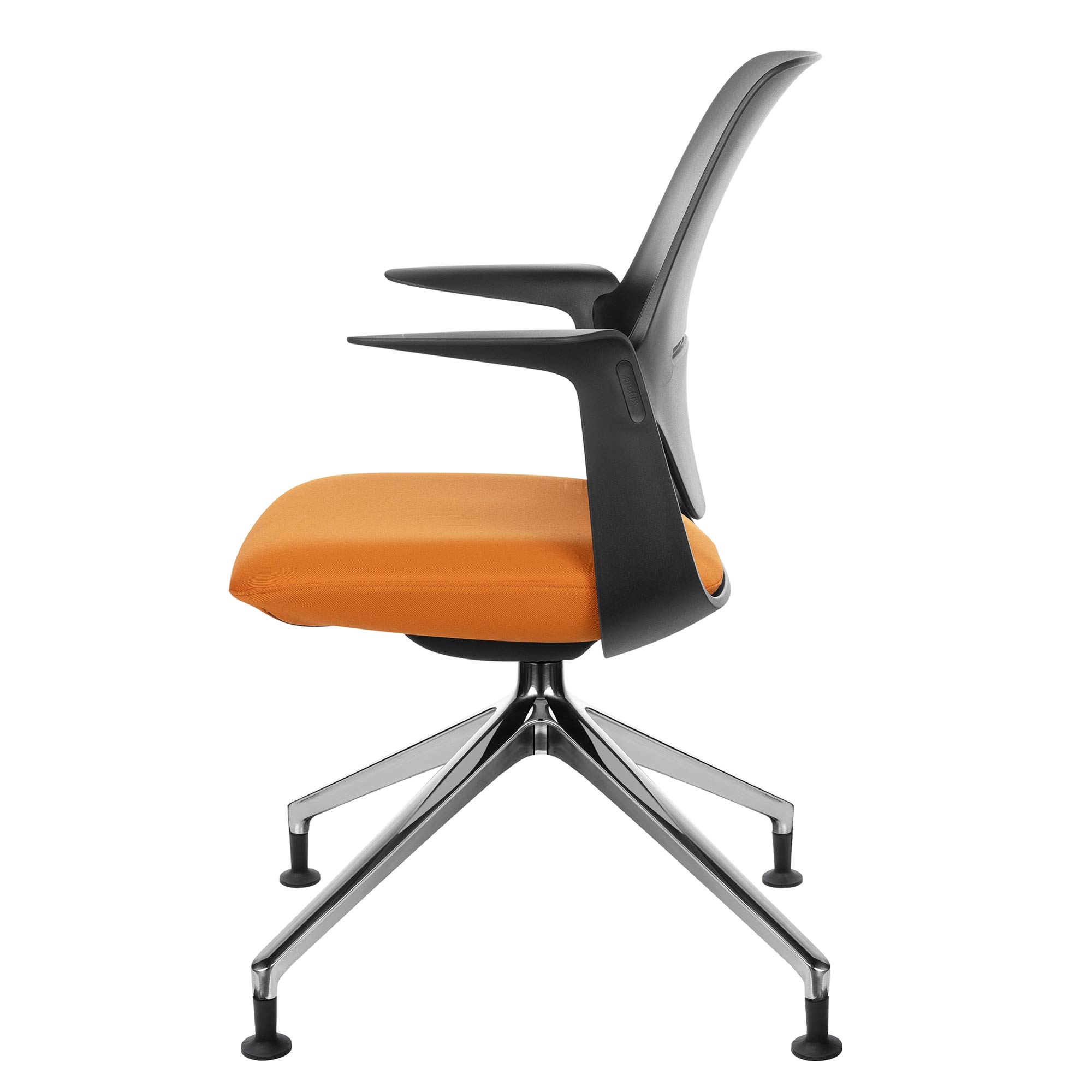 profim - TRILLO PRO swivel chair | Polished aluminum frame, synchronous mechanism, black - 7 Main Image