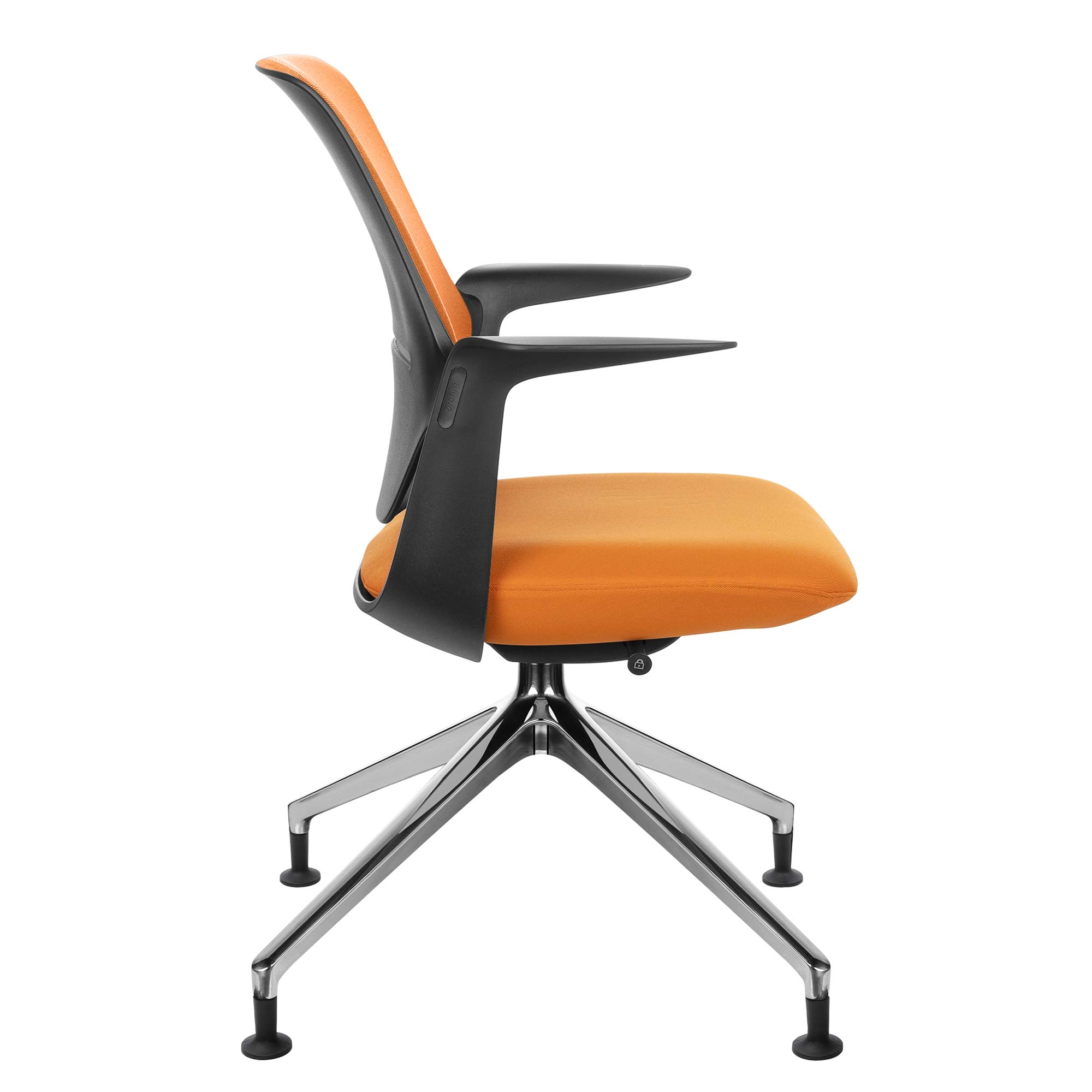 profim - TRILLO PRO Chaise dogging | Cadre poli en aluminium, dossier rembourré, mécanique synchrone, noir - 2 Main Image