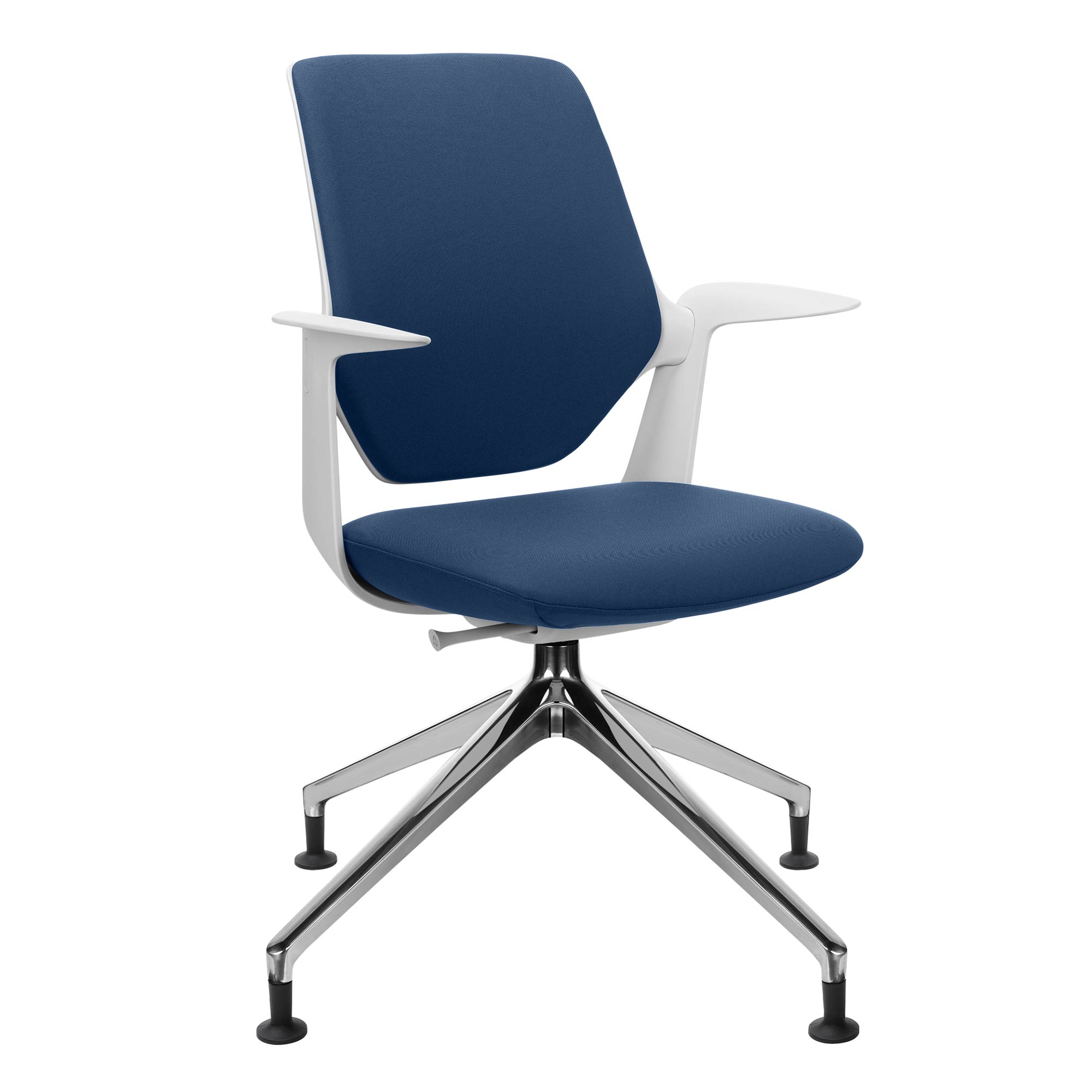 profim - TRILLO PRO swivel chair | Polished aluminum frame, upholstered backrest, synchronous mechanism, light gray - 1 Main Image