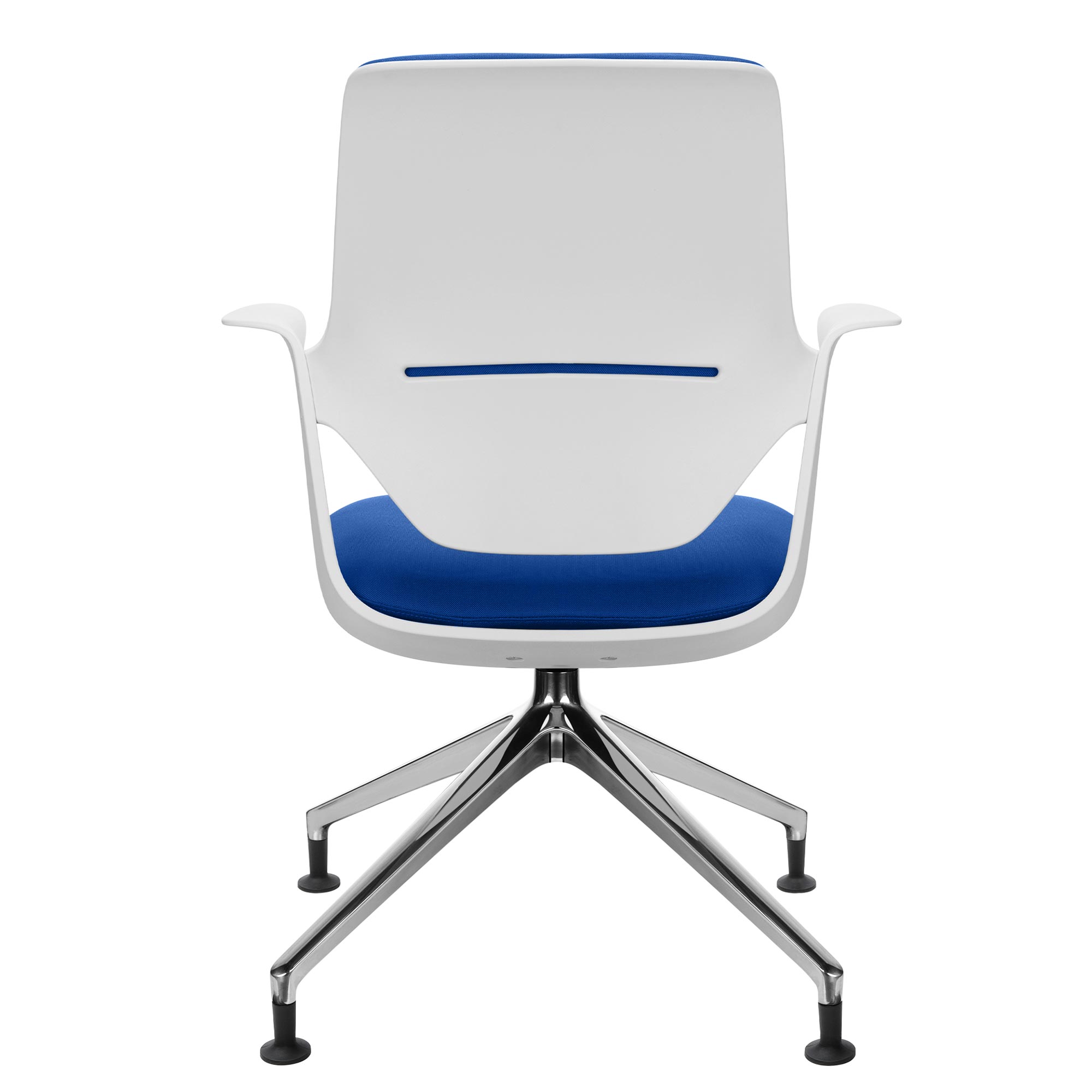 profim - TRILLO PRO swivel chair | Polished aluminum frame, upholstered backrest, synchronous mechanism, light gray - 5 Main Image
