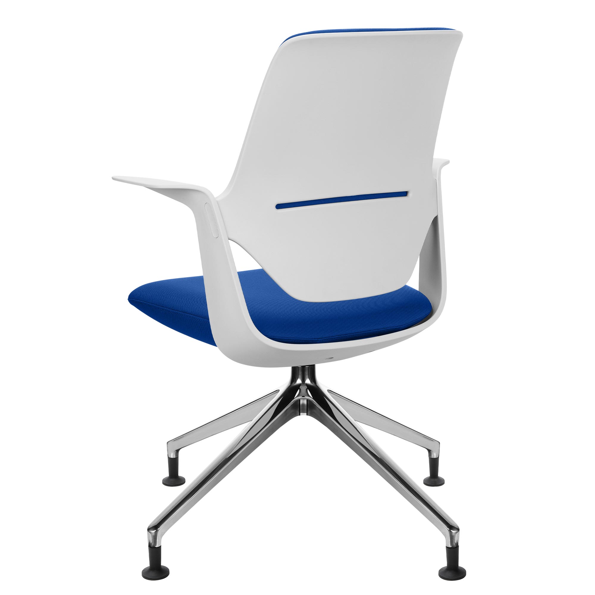 profim - TRILLO PRO swivel chair | Polished aluminum frame, upholstered backrest, synchronous mechanism, light gray - 6 Main Image