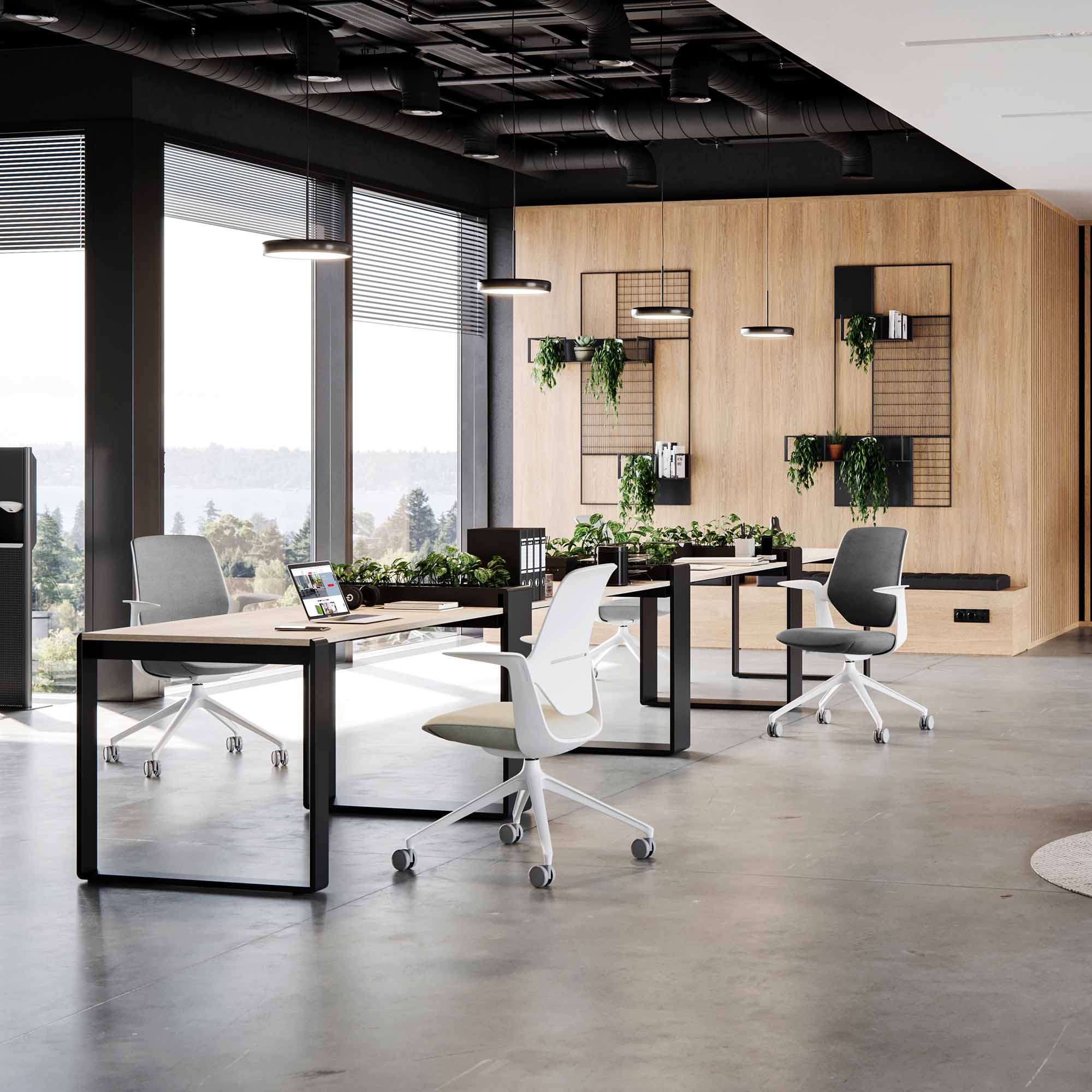 profim - TRILLO PRO Dogging Chair | Backorst imbottito, meccanica sincrona, grigio chiaro - 16 Main Image