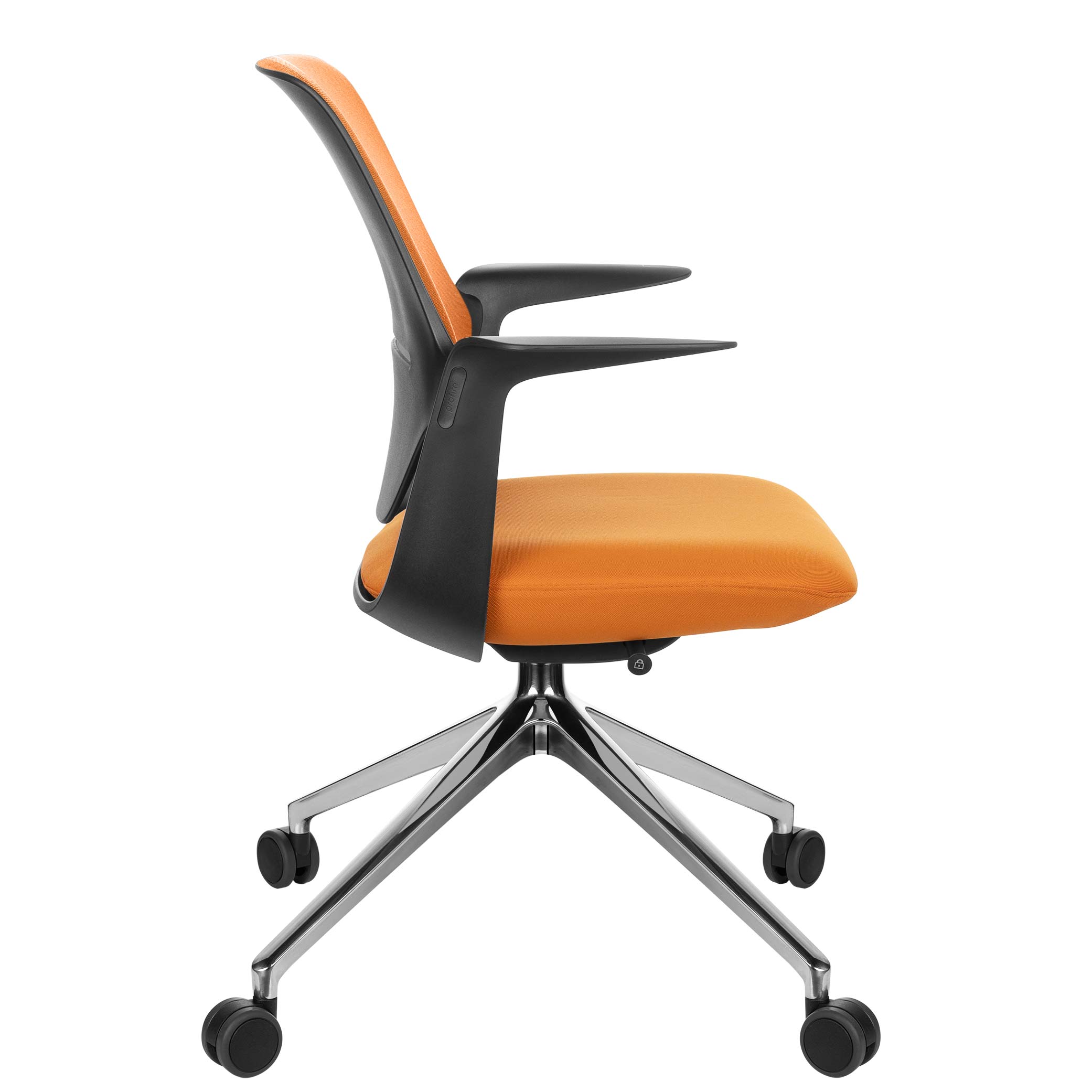 profim - TRILLO PRO Chaise dogging | Cadre poli en aluminium, dossier rembourré, mécanique synchrone, noir - 3 Main Image