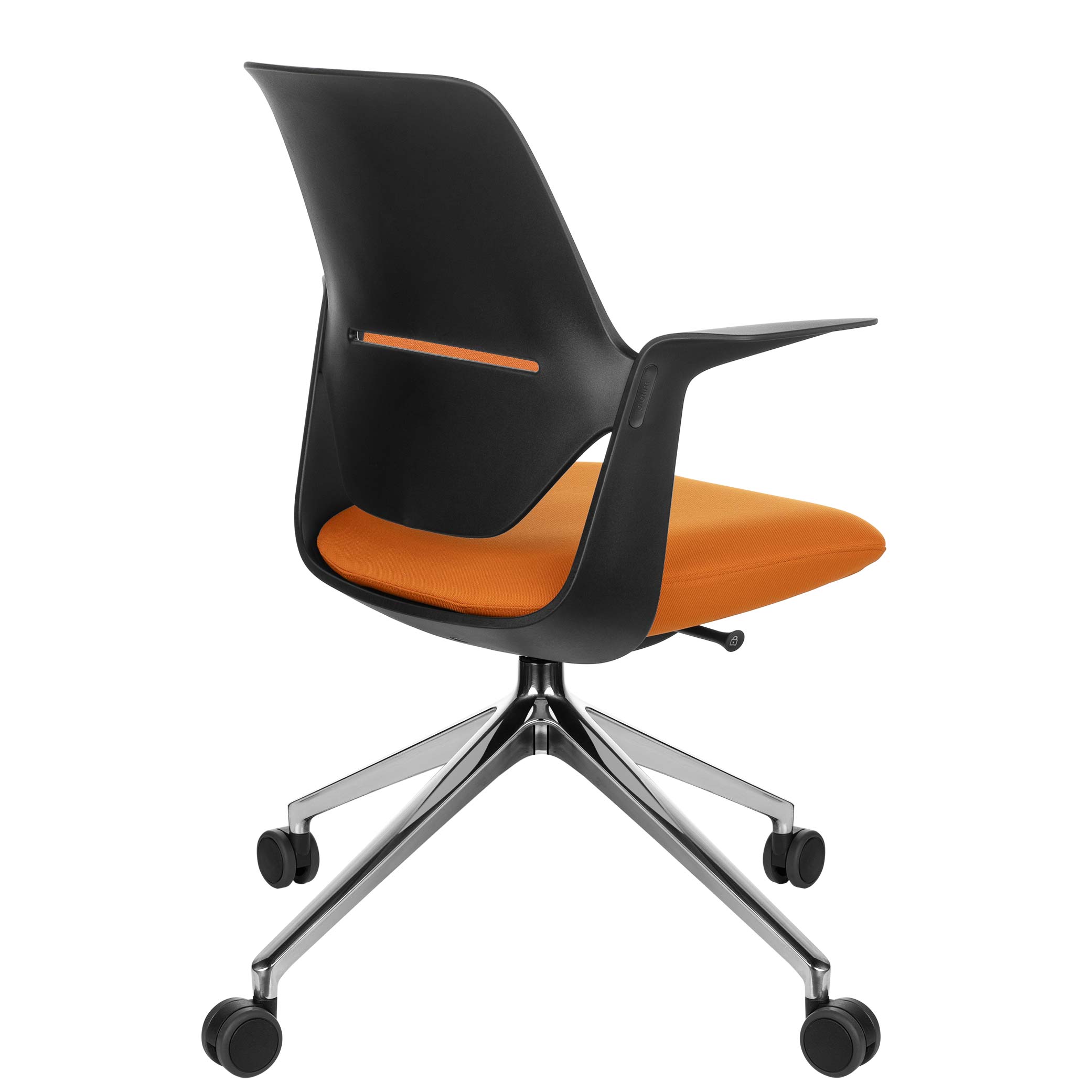 profim - TRILLO PRO Chaise dogging | Cadre poli en aluminium, dossier rembourré, mécanique synchrone, noir - 4 Main Image