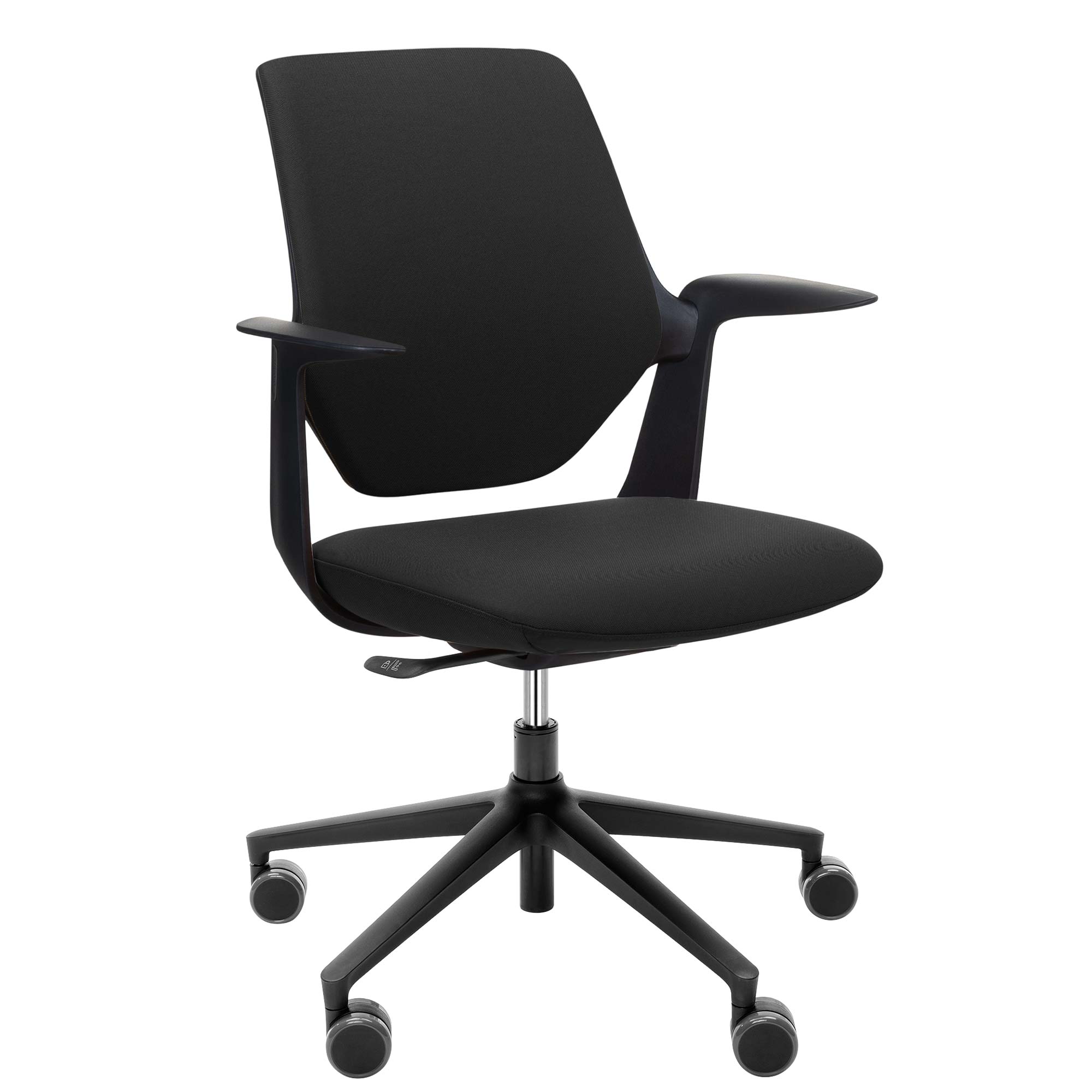 profim - TRILLO PRO Chaise oscillante de bureau | Bulletry, mécanique synchrone, tapisserie d'ameublement, noir - 1 Main Image