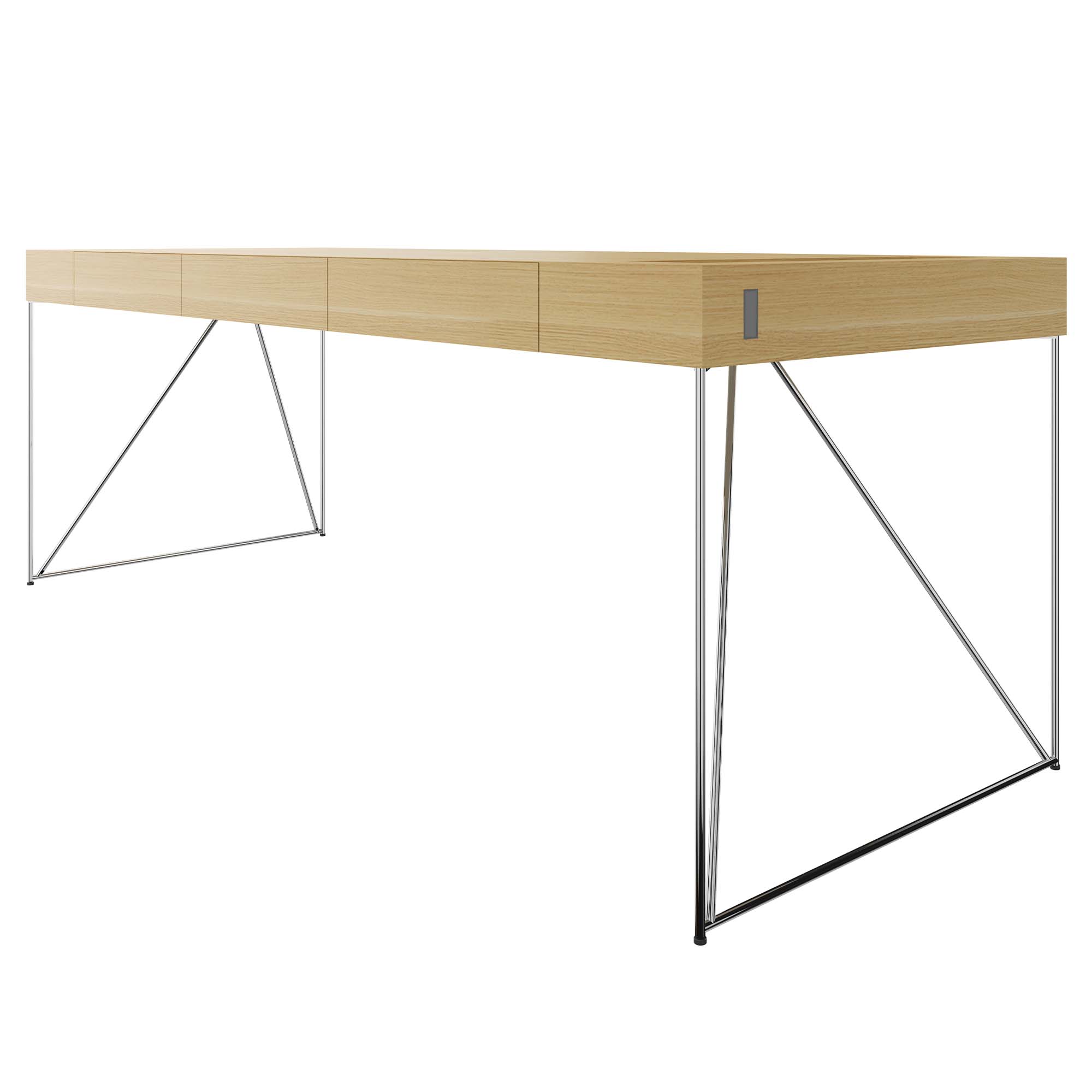 AIR Chefschreibtisch | 2200 x 800 mm, integrierte Schubladen, Eiche Furnier - 4 Main Image