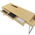 AIR executive desk | 2200 x 800 mm, integrated drawers, oak veneer - 5 Thumbnail Image