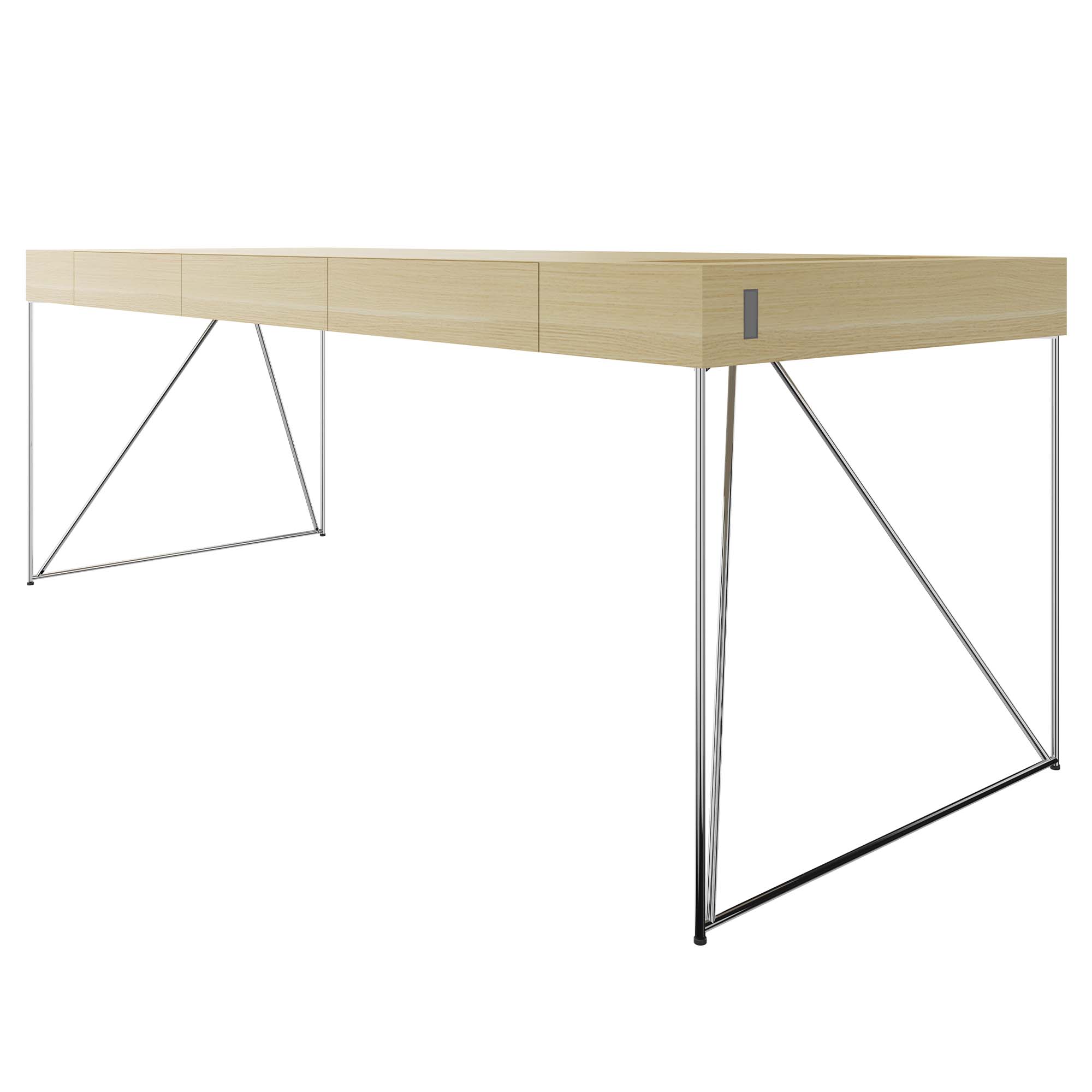AIR Chefschreibtisch | 2200 x 800 mm, integrierte Schubladen, Esche Furnier - 3 Main Image