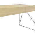 AIR executive desk | 2200 x 800 mm, integrated drawers, ash veneer - 5 Thumbnail Image