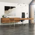 AIR Chefschreibtisch | 2200 x 800 mm, integrierte Schubladen, Esche Furnier