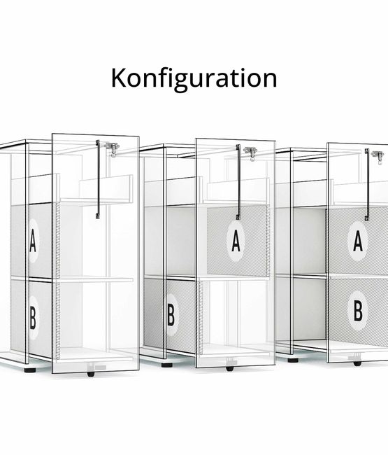 BOXI Apothekerschrank | 3 Schubfächer, 420 x 800 mm, Weiß BOXI Apothekerschrank | 3 Schubfächer, 420 x 800 mm, Weiß