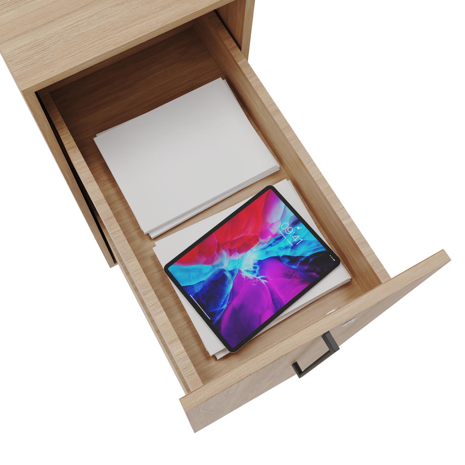 BOXI apothecary cabinet | 3 drawers, 420 x 800 mm, amber oak - 4 Main Image