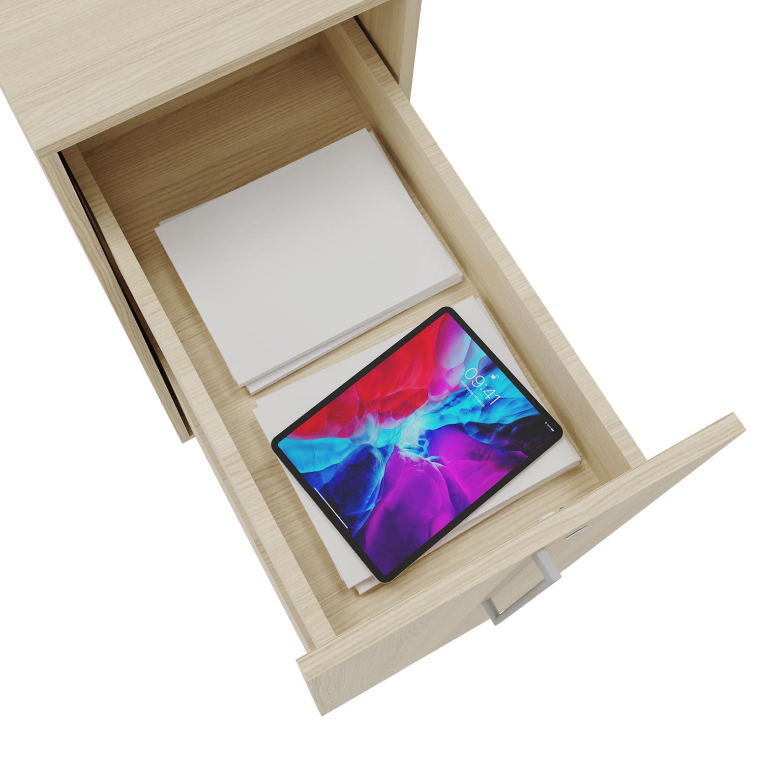 BOXI apothecary cabinet | 3 drawers, 420 x 800 mm, sand ash - 4 Main Image
