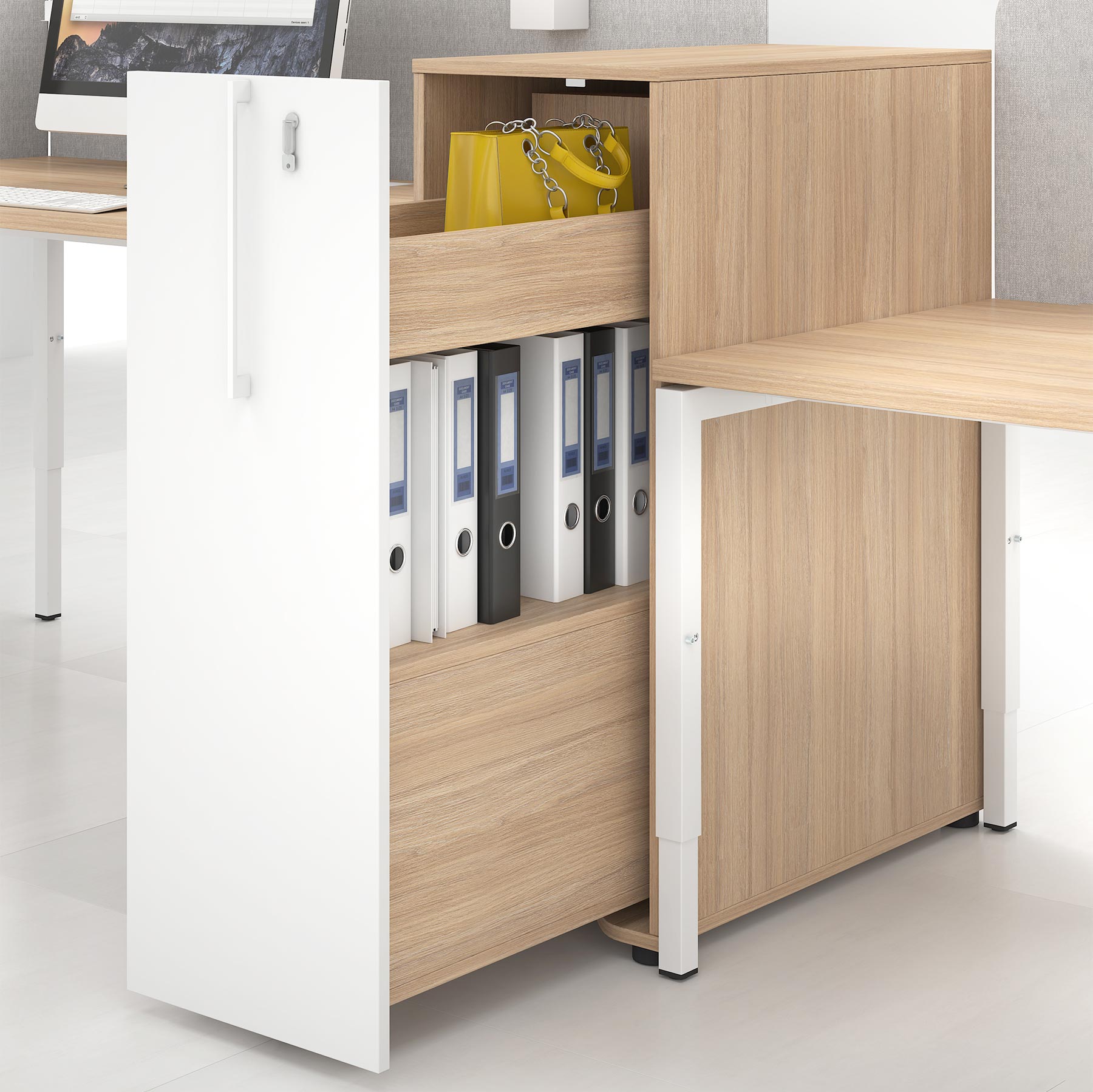 BOXI apothecary cabinet | 3 drawers, 420 x 800 mm, pearl gray - 6 Main Image