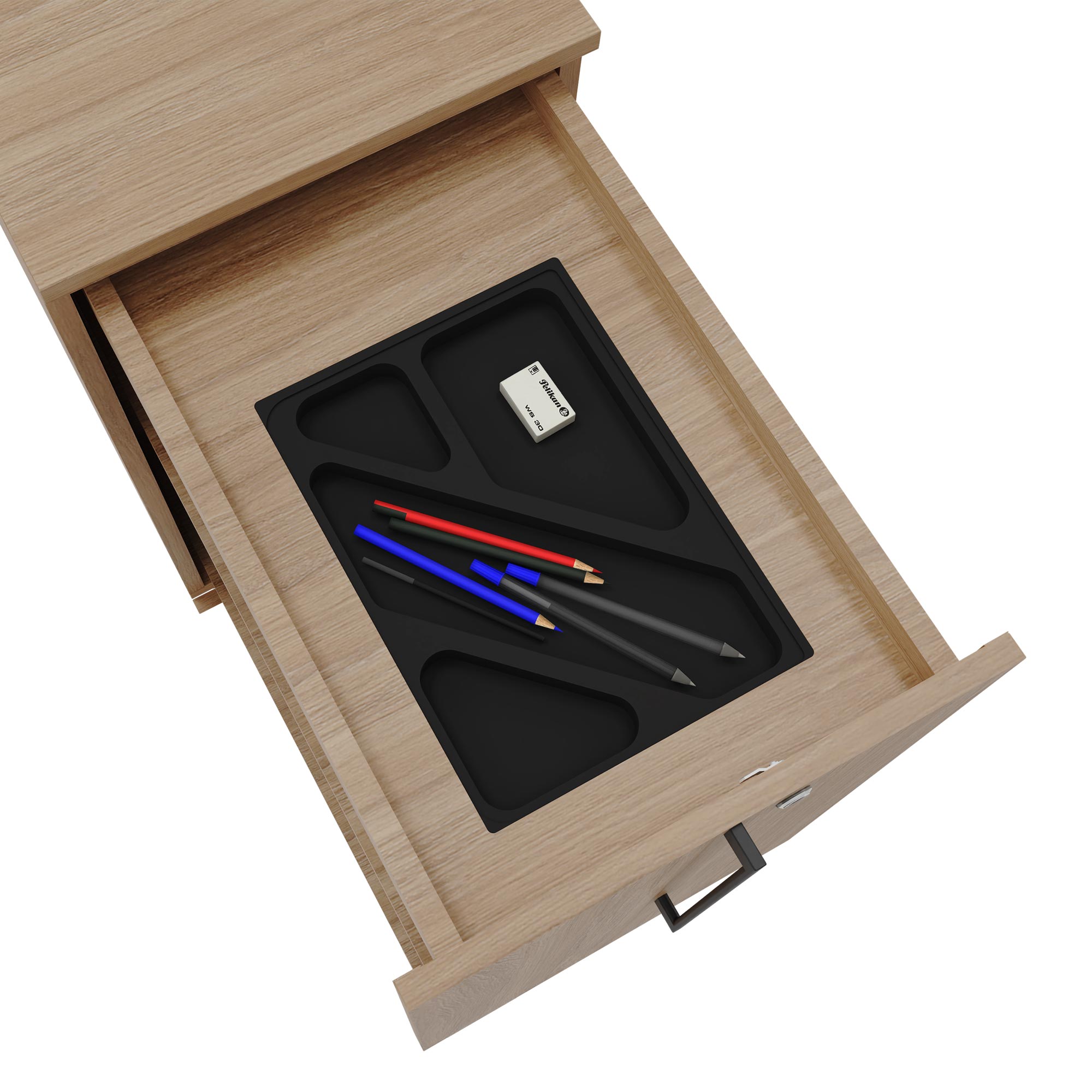 BOXI apothecary cabinet | 2 drawers, 420 x 800 mm, amber oak - 6 Main Image