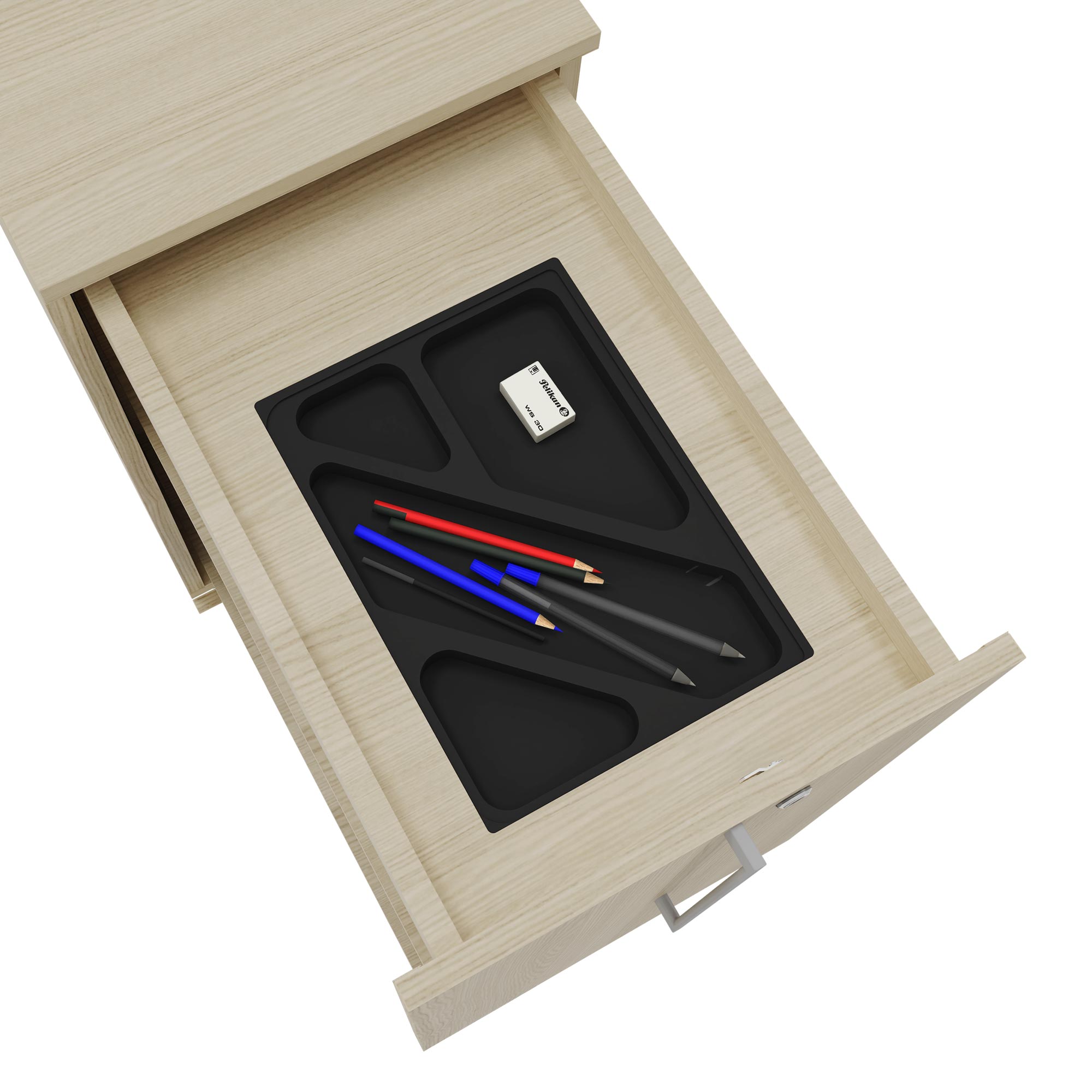 BOXI apothecary cabinet | 2 drawers, 420 x 800 mm, sand ash - 6 Main Image